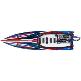 Łódź wyścigowa TRAXXAS Spartan SR + Stablilizacja TSM + TQi (Czerwony)