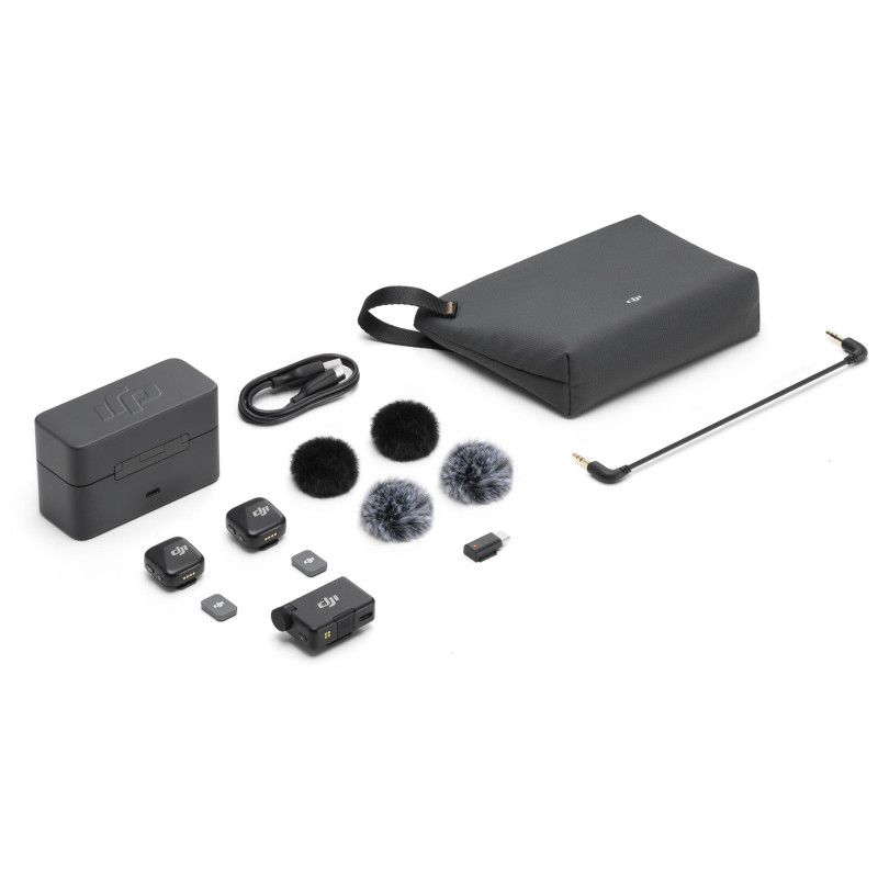 System mikrofonów bezprzewodowych DJI Mic Mini (2 TX + 1 RX + Etui ładujące)