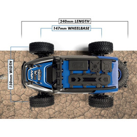 MAVERICK Doha 1/20 4WD Desert Truck + LED (Niebieski)