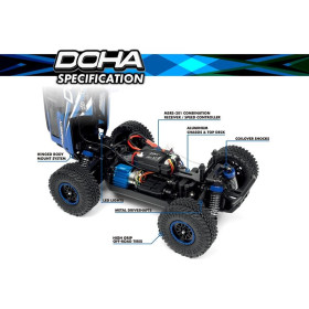 MAVERICK Doha 1/20 4WD Desert Truck + LED (Niebieski)