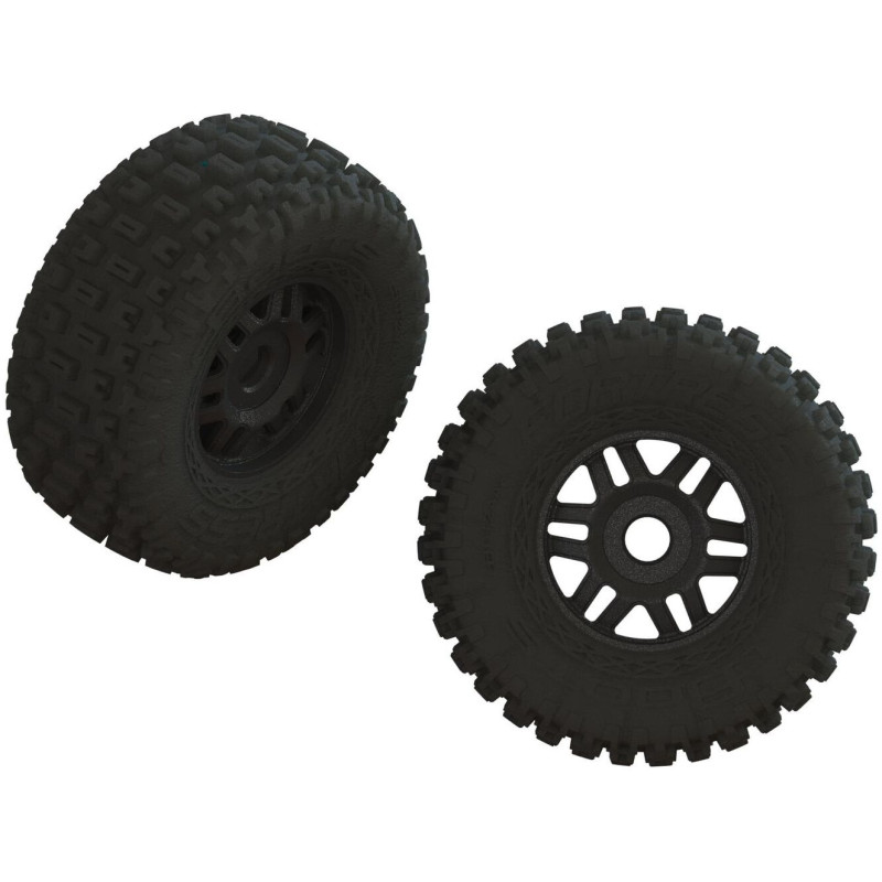ARRMA Koło z oponą dBoots Fortress LP, czarna felga (2szt.)