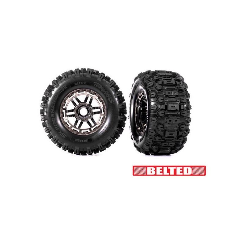 TRAXXAS Koła Sledgehammer BELTED 3,8" HEX 17mm do WideMaxx