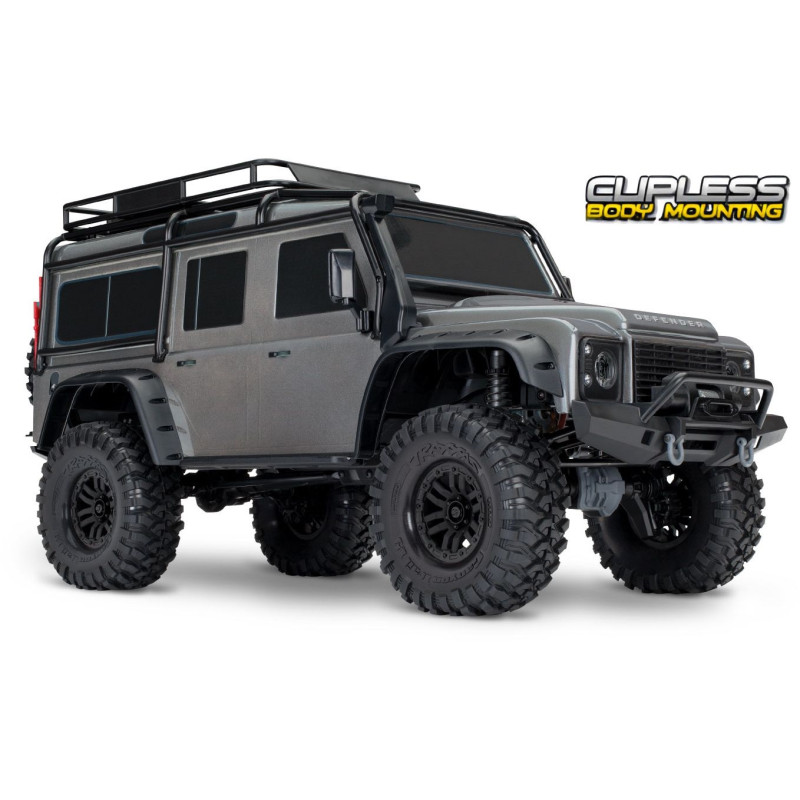 TRAXXAS TRX-4 Land Rover Defender 4WD 1/10 RTR Clipless (Srebrny)
