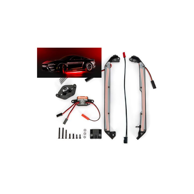 TRAXXAS Oświetlenie LED Underglow do 4-Tec Drift (Czerwone)