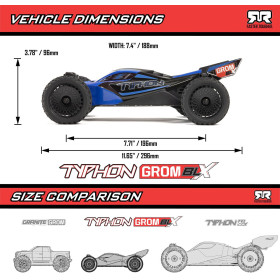 ARRMA Typhon Grom 223S BLX 1:14 4WD (Czerwony)