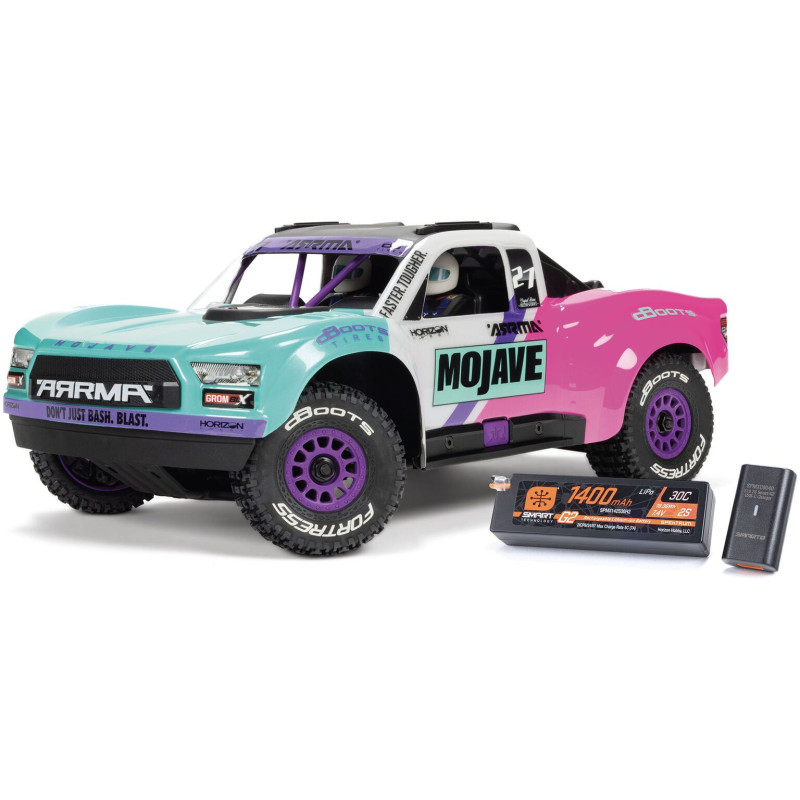 ARRMA Mojave Grom 223S BLX 1:16 4WD Smart RTR (turkusowy/różowy)