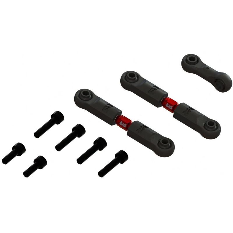 Arrma drążki kierownicze B regulowane, aluminium (2): Grom