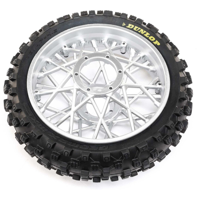 LOSI Koło z oponą Dunlop MX53 tylne PM-MX (Chrom)