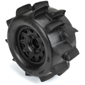 Pro-Line koło 1:10, opona 2.8" Sand Paw HP Belted, felga czarna Raid 12/14mm (2)