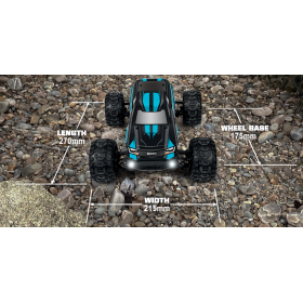 MAVERICK BlackZon Slyder MT Turbo 1/16 4WD Brushless RTR + Oświetlenie LED (Niebieski)