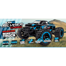 MAVERICK BlackZon Slyder MT Turbo 1/16 4WD Brushless RTR + Oświetlenie LED (Niebieski)