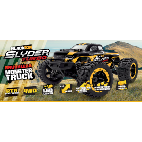 MAVERICK BlackZon Slyder MT Turbo 1/16 4WD Brushless RTR + Oświetlenie LED (Żółty)