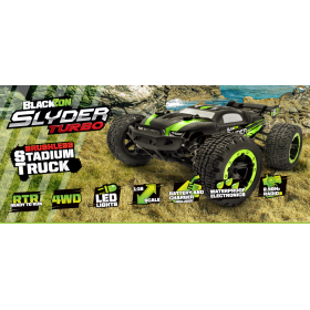 MAVERICK BlackZon Slyder ST Turbo 1/16 4WD Brushless RTR + Oświetlenie LED (Zielony)