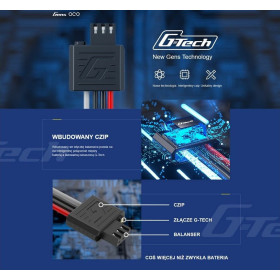 GENS ACE Akumulator LiPo Hardcase 5000mAh 7.4V 60C 2S1P DEAN G-Tech