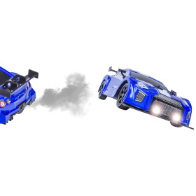 HB TOYS Drift II 4WD 1/16 Niebieski Nissan GTR (Wytwornica Dymu + Oświetlenie)