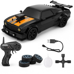 HB TOYS Drift II 4WD 1/16 Czarny Dodge (Wytwornica Dymu + Oświetlenie)