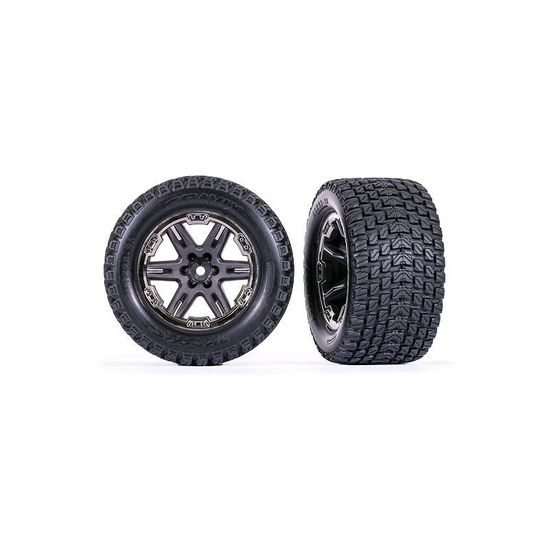 TRAXXAS Koła 2szt. Gravix 2.8'' HEX 12mm (Czarny chrom)