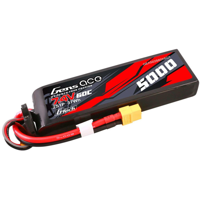 GENS ACE Akumulator LiPo 5000mAh 7,4V 60C 2S1P XT60 G-Tech (Magazyn 2)