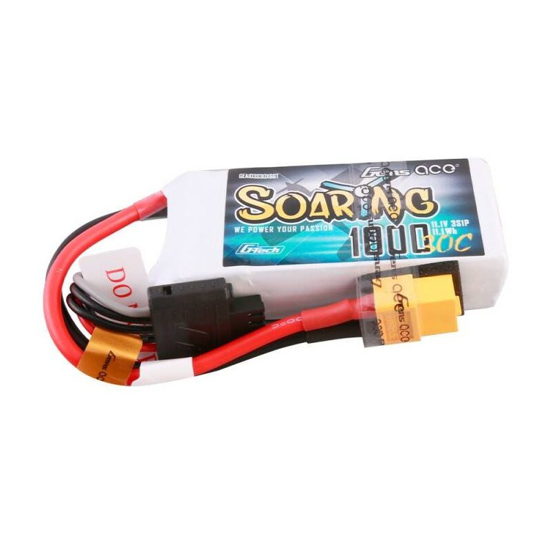 Gens Ace Akumulator LiPo Soaring 1000mAh 11.1V 30C 3S1P XT60 G-Tech (Magazyn 2)