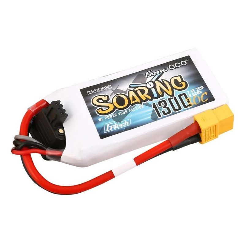 GENS ACE Akumulator LiPo Soaring 1300mAh 7,4V 30C 2S1P XT60 G-Tech (Magazyn 2)