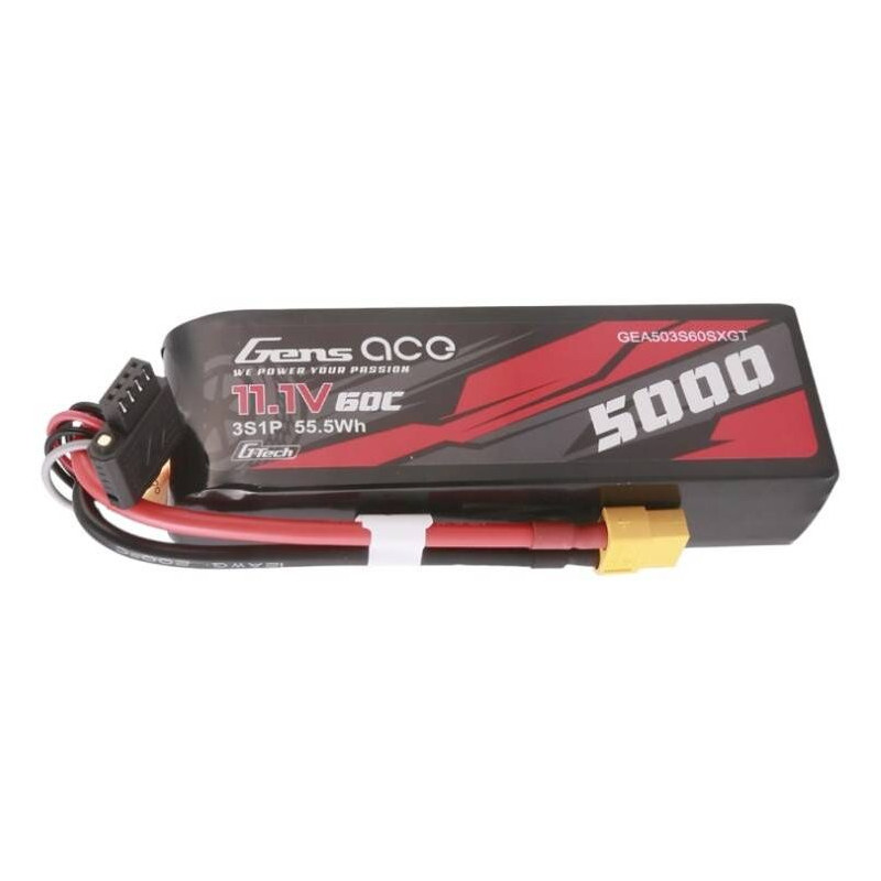 GENS ACE Akumulator LiPo 5000mAh 11,1V 60C 3S1P Shorty XT60 G-Tech (Magazyn 2)