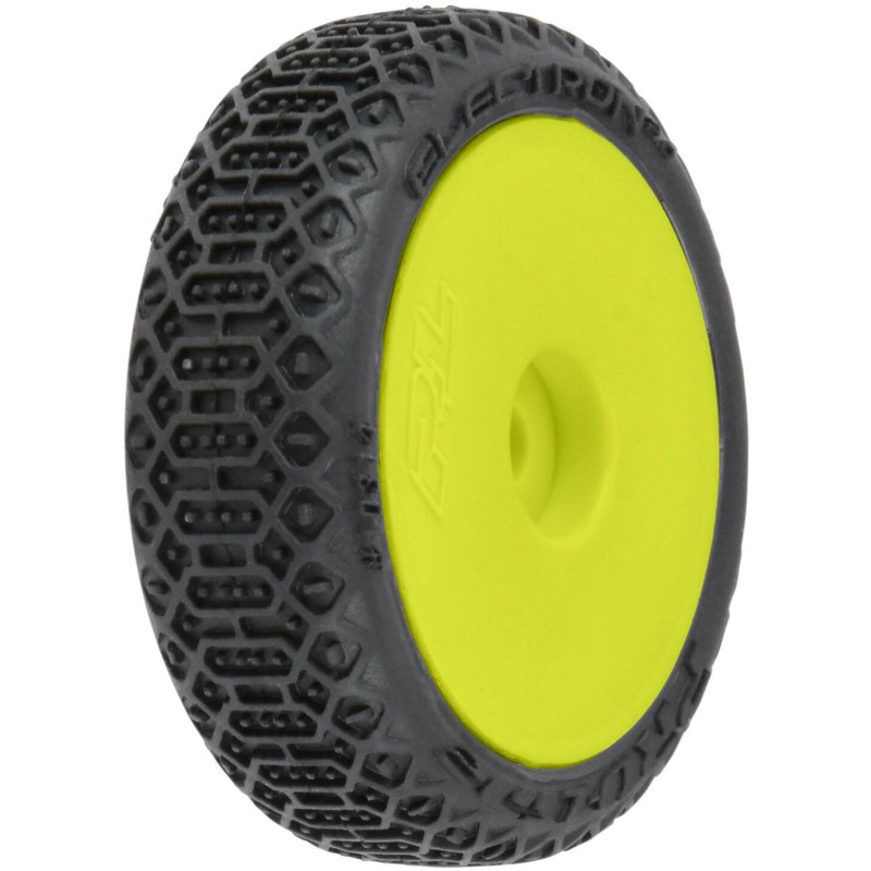 PRO-LINE Koła Electron 2.0 1:24, Żółte felgi, Hex 7mm (4): Micro-B