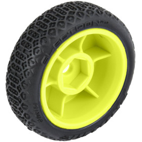 PRO-LINE Koła Electron 2.0 1:24, Żółte felgi, Hex 7mm (4): Micro-B