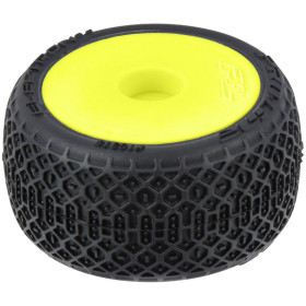PRO-LINE Koła Electron 2.0 1:24, Żółte felgi, Hex 7mm (4): Micro-B