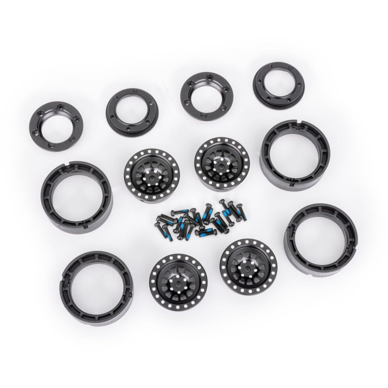 TRAXXAS Felgi Aluminiowe Beadlock 1.0" TRX-4M (Czarne) (4 szt.)
