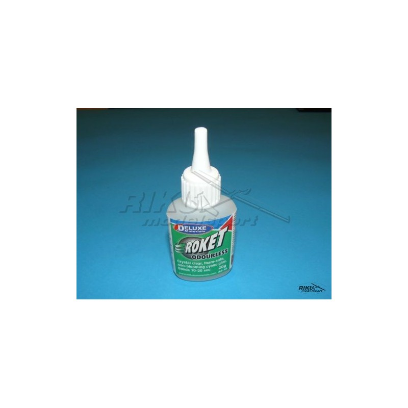 DELUXE MATERIALS Roket Odourless - klej cyjanoakrylowy 10-20s, 20g - rzadki.
