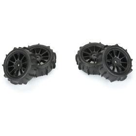 PRO-LINE Koła 1:14, Opony Dumont, felga czarna, H12mm (4): Typhon GROM