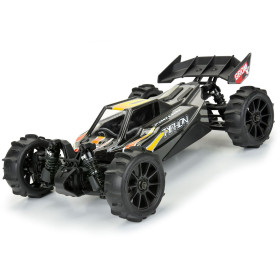 PRO-LINE Koła 1:14, Opony Dumont, felga czarna, H12mm (4): Typhon GROM