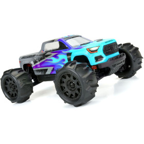 PRO-LINE Koła 1:18, Opony Dumont, felga czarna, H12mm (4): Granite GROM