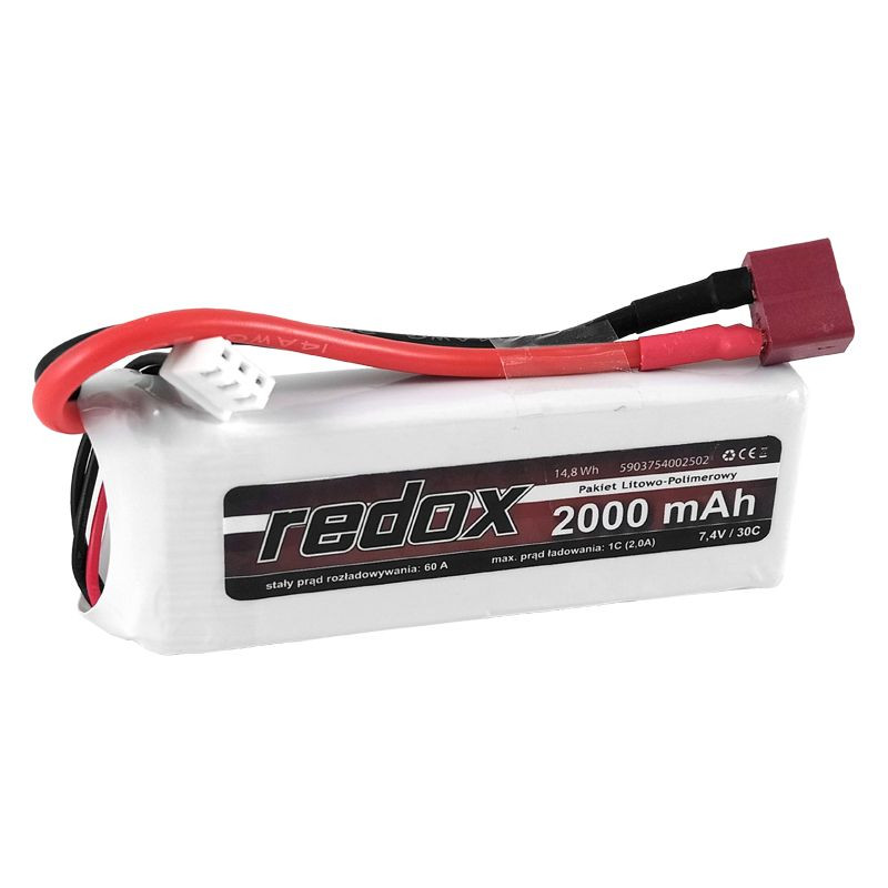 Akumulator REDOX 7,4V 2000mAh 2S 30C LiPo DEAN