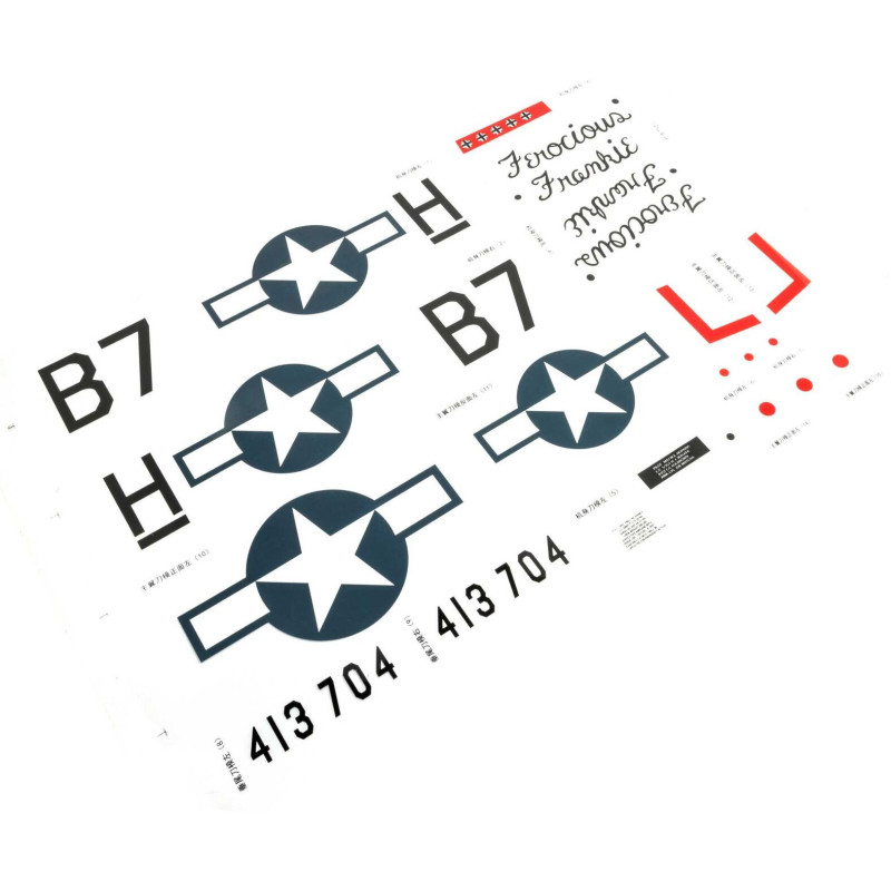 E-FLITE Naklejki: P-51 1.0m