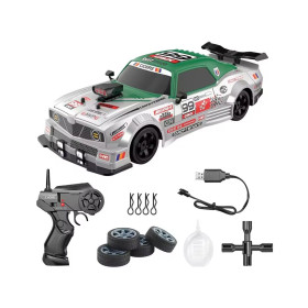 HB TOYS Drift II 4WD 1/16 Srebrny Dodge (Dym + Oświetlenie)