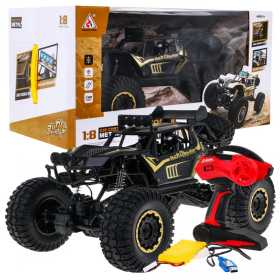 Duży Rock Crawler 1/8 4WD RTR + Oświetlenie LED (Czarny)