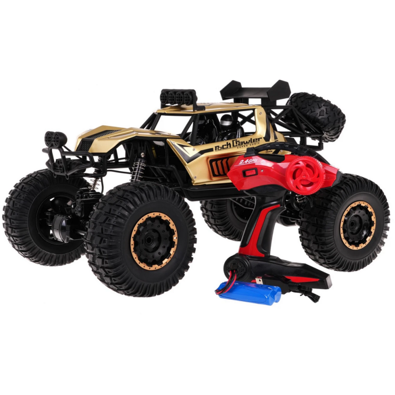Duży Rock Crawler 1/8 4WD RTR + Oświetlenie LED (Złoty)