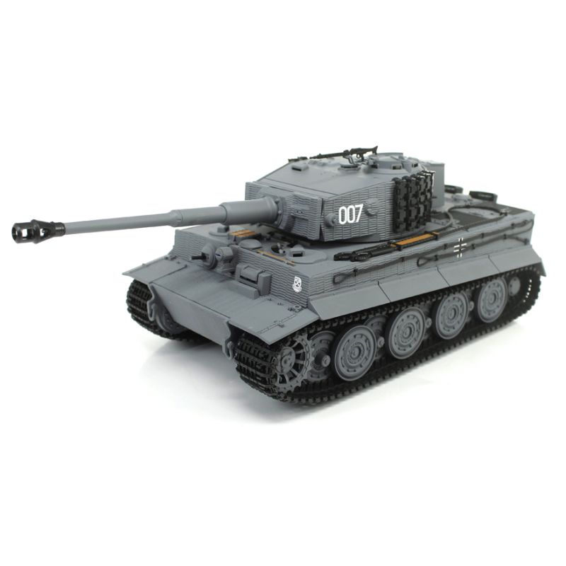 HENG LONG Czołg German Tiger 1 Late Std Gray 1/24 2.4GHz (działko ASG/IR/dźwięk)