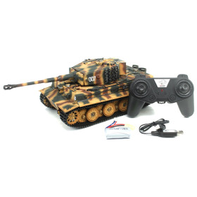 Czołg HENG LONG Taigen German Tiger 1 Late Painted Camo 1/24 2.4GHz (działko ASG/IR/dźwięk)