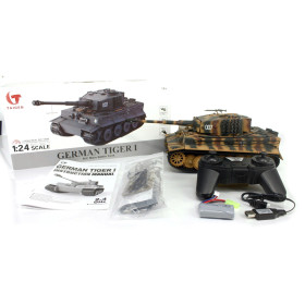 Czołg HENG LONG Taigen German Tiger 1 Late Painted Camo 1/24 2.4GHz (działko ASG/IR/dźwięk)