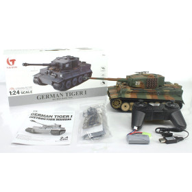 Czołg HENG LONG Taigen German Tiger 1 Mid Painted Camo 1/24 2.4GHz (działko ASG/IR/dźwięk)
