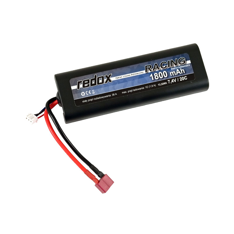 Akumulator REDOX 7,4V 1800mAh 2S 20C LiPo Racing Hardcase DEAN