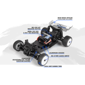 MAVERICK Microbe 1/24 2WD Buggy RTR (Niebieski)