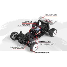 MAVERICK Microbe 1/24 2WD Buggy RTR (Czerwony)