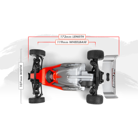 MAVERICK Microbe 1/24 2WD Buggy RTR (Czerwony)