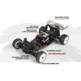 MAVERICK Microbe 1/24 2WD Buggy RTR (Pomarańczowy)