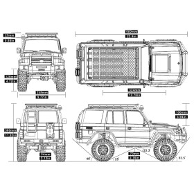 RGT Toyota LC76 Rescuer 4WD 1/10 RTR (Czarny)