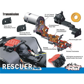 RGT Toyota LC76 Rescuer 4WD 1/10 RTR (Czarny)