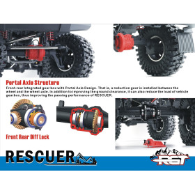 RGT Toyota LC76 Rescuer 4WD 1/10 RTR (Czarny)